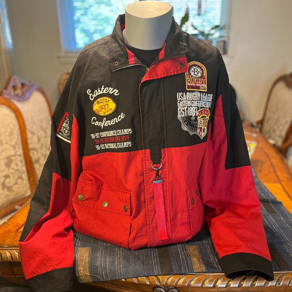 USA Rugby Eastern Conference Jacket Men’s (2XL) Red/Black | Excellent Condition